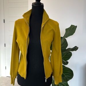 Bohme Yellow Cowl Neck Sweater with Turtleneck Design